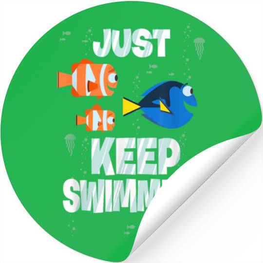 Disneyss Pixars Finding Dory Just Keep Swimming Clown Fish Crew Stickers