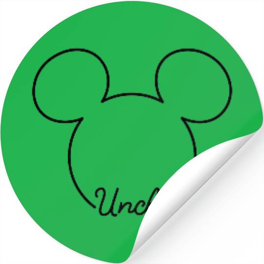 Disney Mickey And Friends Uncle Mickey Art Line Pocket Logo Stickers