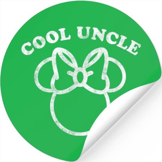 Disney Minnie Mouse Father's Day Girl Cool Uncle Distressed Stickers