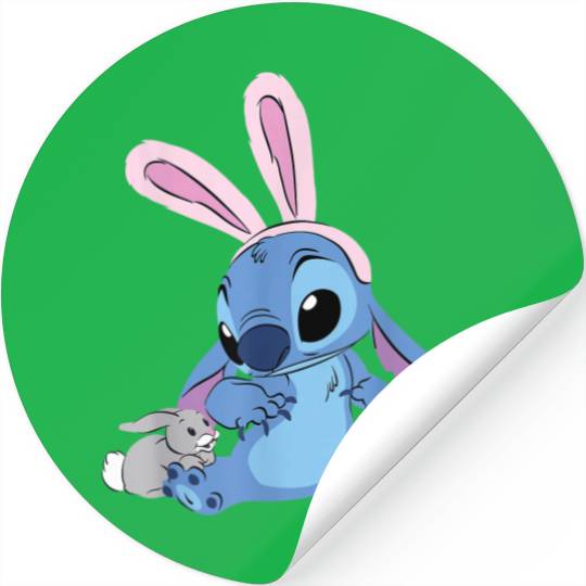 Disney Stitch with Easter Bunny Stickers