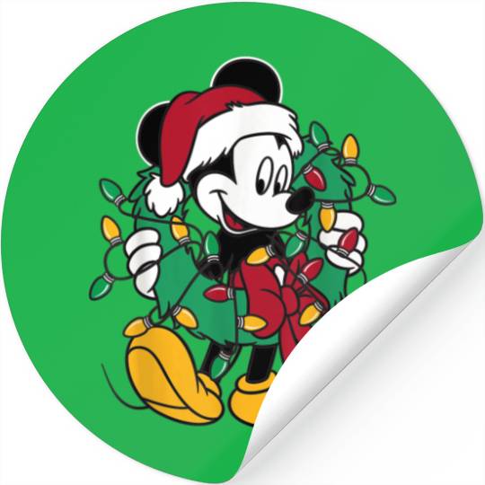 Disney Mickey Mouse Christmas Lights Stickers