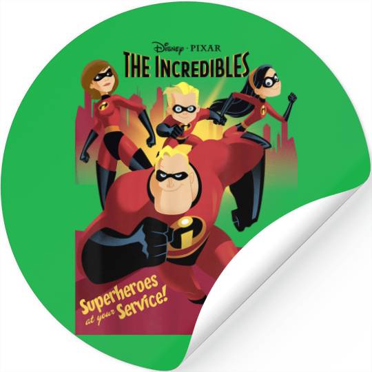 Disney Pixar The Incredibles Superhero Group Pos Stickers