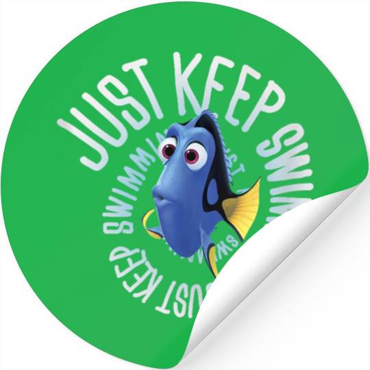 Disneyss Pixars Finding Dory Just Keep Swimming Big Chest Logo Stickers