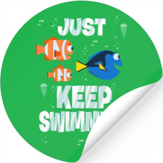 Disneyss Pixars Finding Dory Just Keep Swimming Group shots Stickers