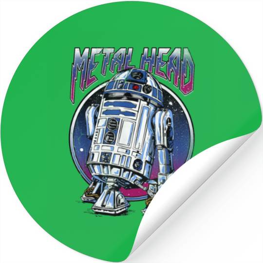 Star Wars R2D2 Metal Head  Disney Stickers
