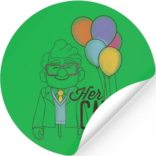 Disney Up Her Carl Couples Raglan Baseball Tee Stickers