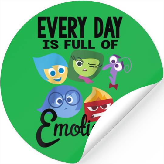 Disney Inside Out Every Day Emotions Raglan Baseball Tee Stickers