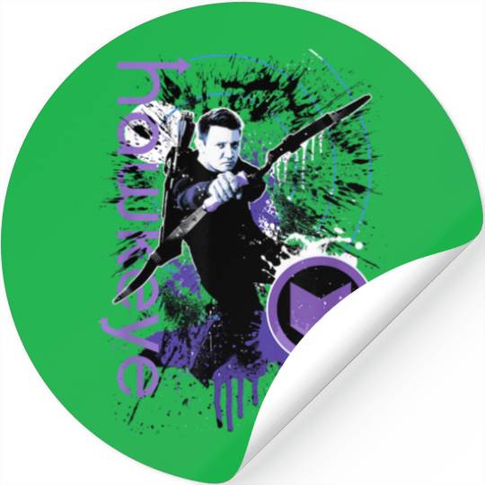 Marvel Hawkeye Disney Plus Target Paint Splatter Stickers