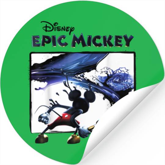 Disney Epic Mickey Painting Portrait Stickers