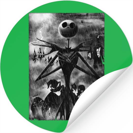 Disney The Nightmare Before Christmas Jack In Graveyard Stickers
