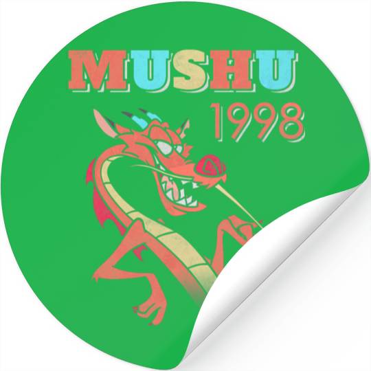 Disney Mulan Mushu 1998 Cool Dragon Stickers