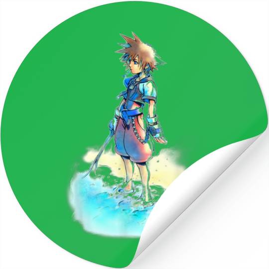 Disney Kingdom Hearts Sora Beach Sketch Stickers