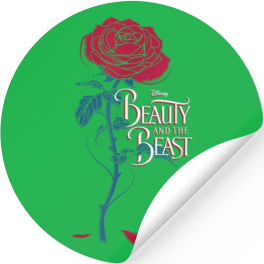Disney Beauty The Beast Wilting Rose Logo Graphi Stickers