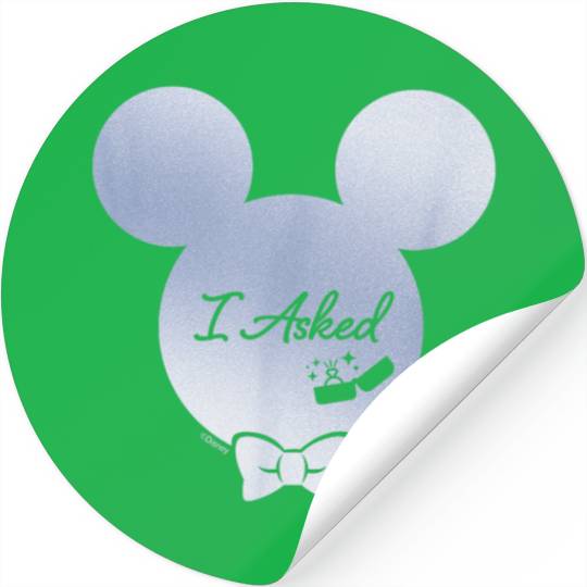 Disney I Asked Proposal Engagement Ring Bow Tie Stickers