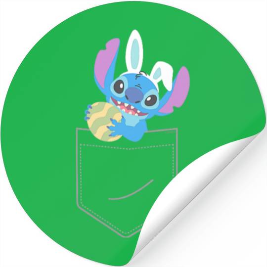 Disney Stitch Easter Egg and Bunny Ears Corner Pocket Art Stickers