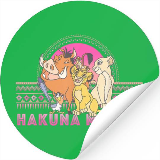 Disney Lion King Hakuna Matata Circle Artsy Port Stickers