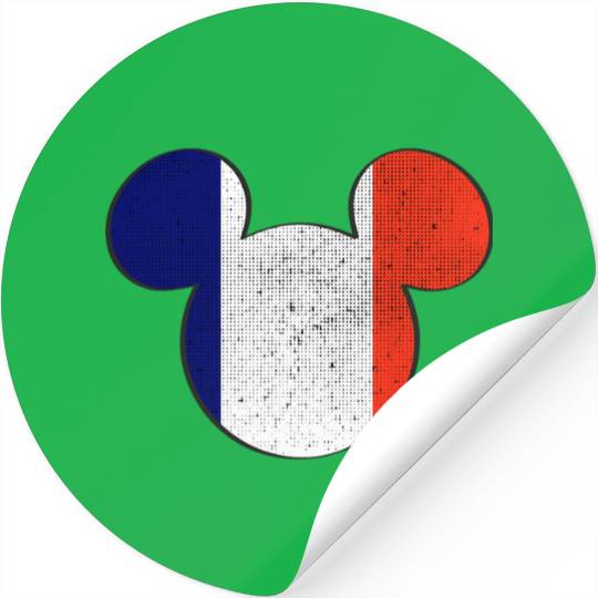 Disney Mickey Mouse Logo France Flag Fill Stickers