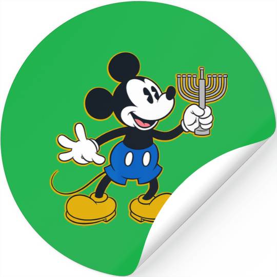 Disney Mickey Mouse Hanukkah Menorah Happy Holidays Stickers