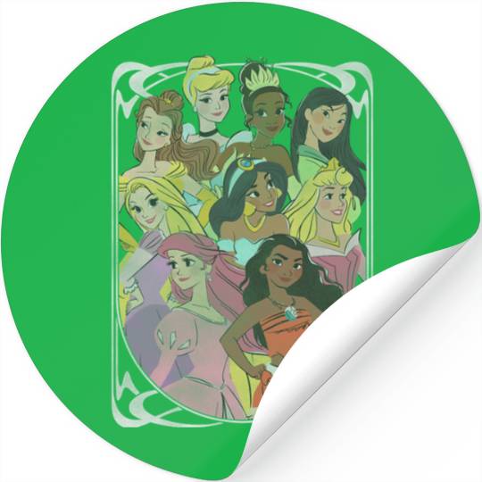 Disney Princess Royal Framed Group Portrait Stickers