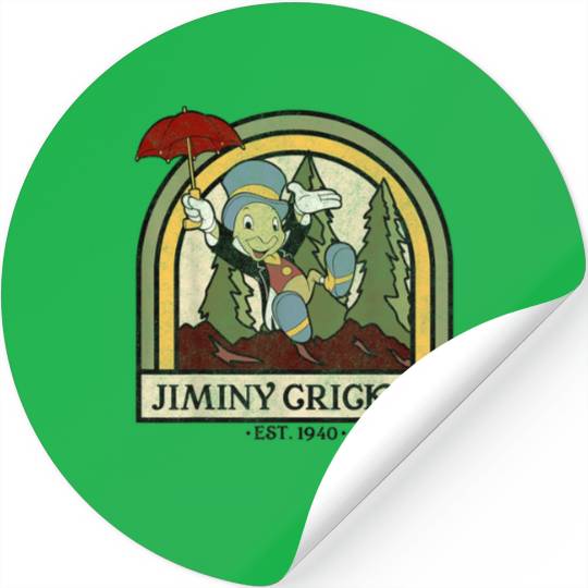 Disney Pinocchio Jiminy Cricket Established 1940 Stickers