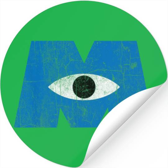Disney Pixar Monsters Inc Distressed Cyclops Blu Stickers