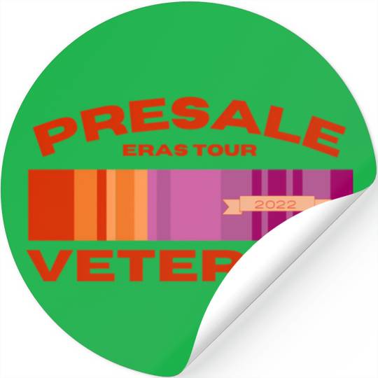 Eras Tour Presale Veteran Lesbian Stickers