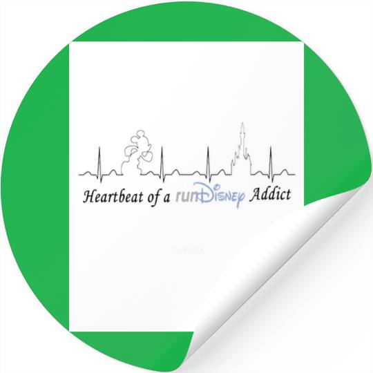 Heartbeat of runDisney addict Stickers