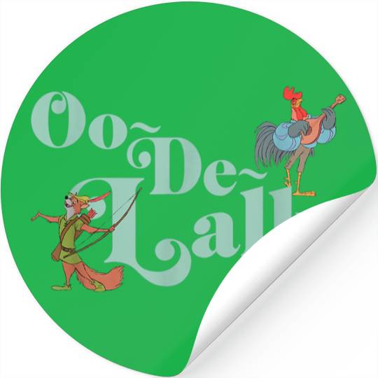 Disneyss Robin Hood Oo de lally Iconic Quote Chest Text Logo Stickers