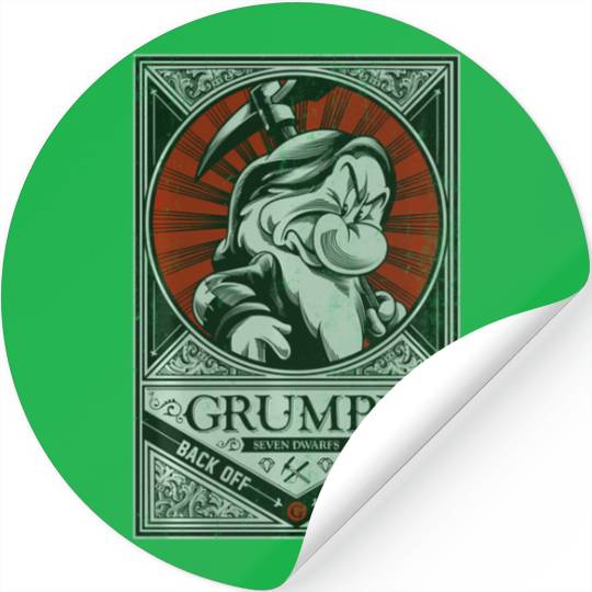 Disney Grumpy Grumpster Dwarf Stickers