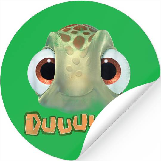Disneyss Pixars Finding Nemo Duuuude Squirt Big Head Portrait Stickers