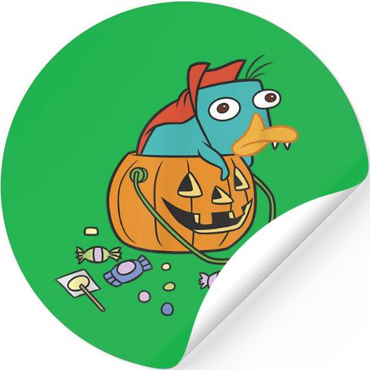 Disneyss Phineas And Ferb Halloween Vampire Perry The Platypus Stickers