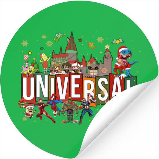 Universal Studios Christmas Stickers, Disneyland Christmas