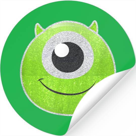Disneyss Pixars Monsters University Mike Wazowski Big Faces Logo Stickers