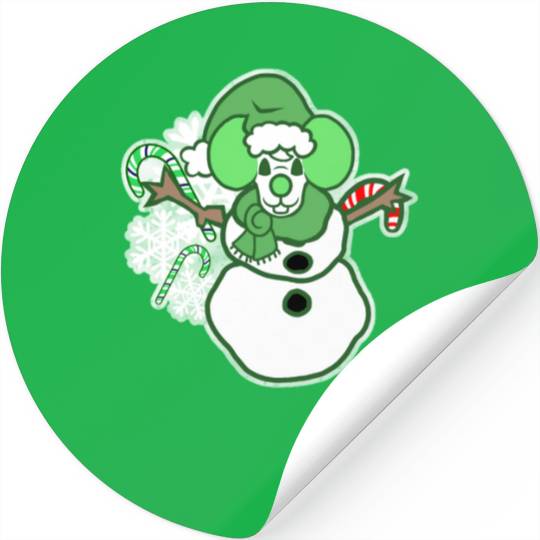 Mint Snowman  : Mickey Disney Christmas, Disney Christmas Stickers