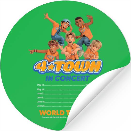 Disney Pixar Turning Red 4 Town Group In Concert Stickers