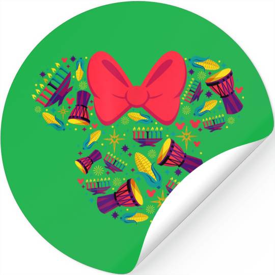 Disneyss Minnie Mouse Icon Kwanzaa Stickers
