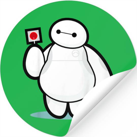 Disneyss Big Hero 6 Baymax With Lollipop Cute shots Stickers