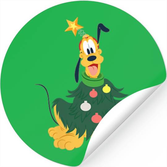 Disney Pluto Holiday Christmas Tree Costume Corner Art Stickers