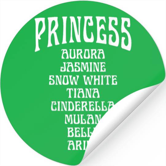 Disney Princesses Group Shot Retro Sketch Front And Back Stickers