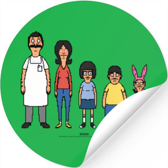 Bob'S Burgers 8 Bit Stickers