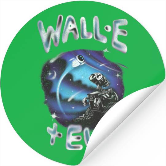 Disney Pixar WALL-E Airbrush WALL-E And EVE Space Love Stickers