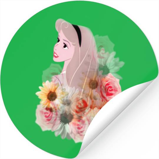 Disney Princess Aurora Sleeping Beauty Floral Stickers