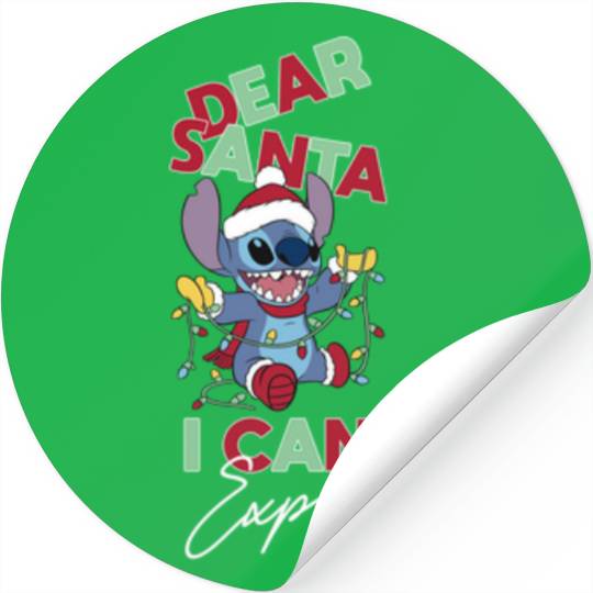 Disneyss Lilo Stitch Christmas Dear Santa I Can Explain Stickers