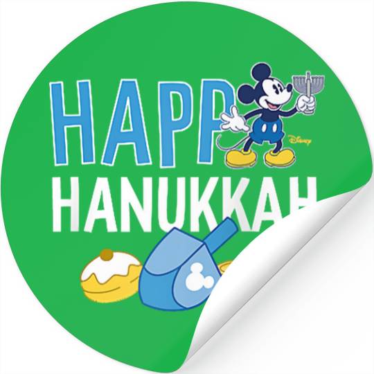Disney - Mickey Happy Hanukkah Raglan Baseball Tee Stickers