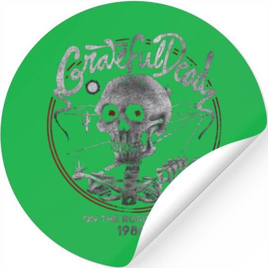 Vintage The Grateful Dead Stickers Skeleton Print