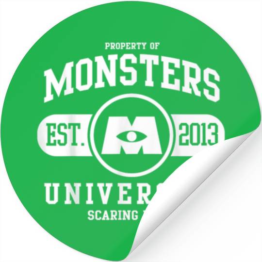 Disney Pixar Monsters University Est 2013 Logo Stickers