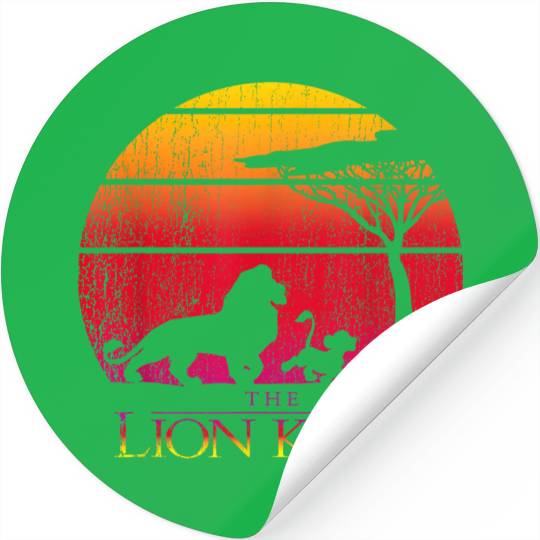 Disneyss The Lion King Simba Mufasa Silhouettes Distressed Stickers