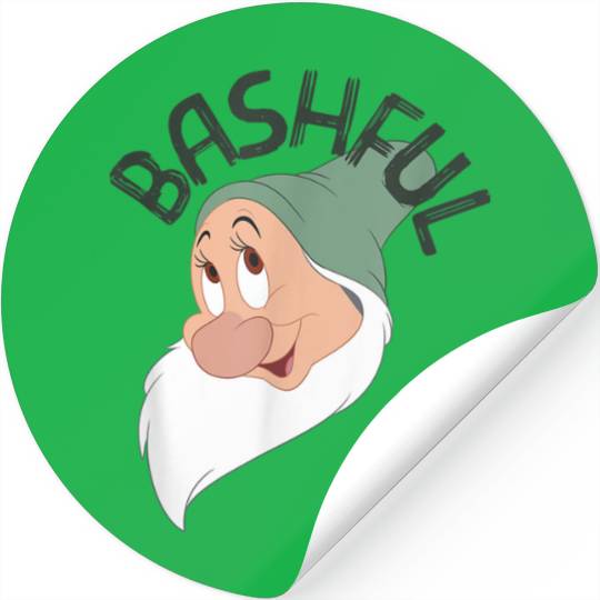 Disneyss Snow White And The Seven Dwarfs Bashful Big Faces Stickers