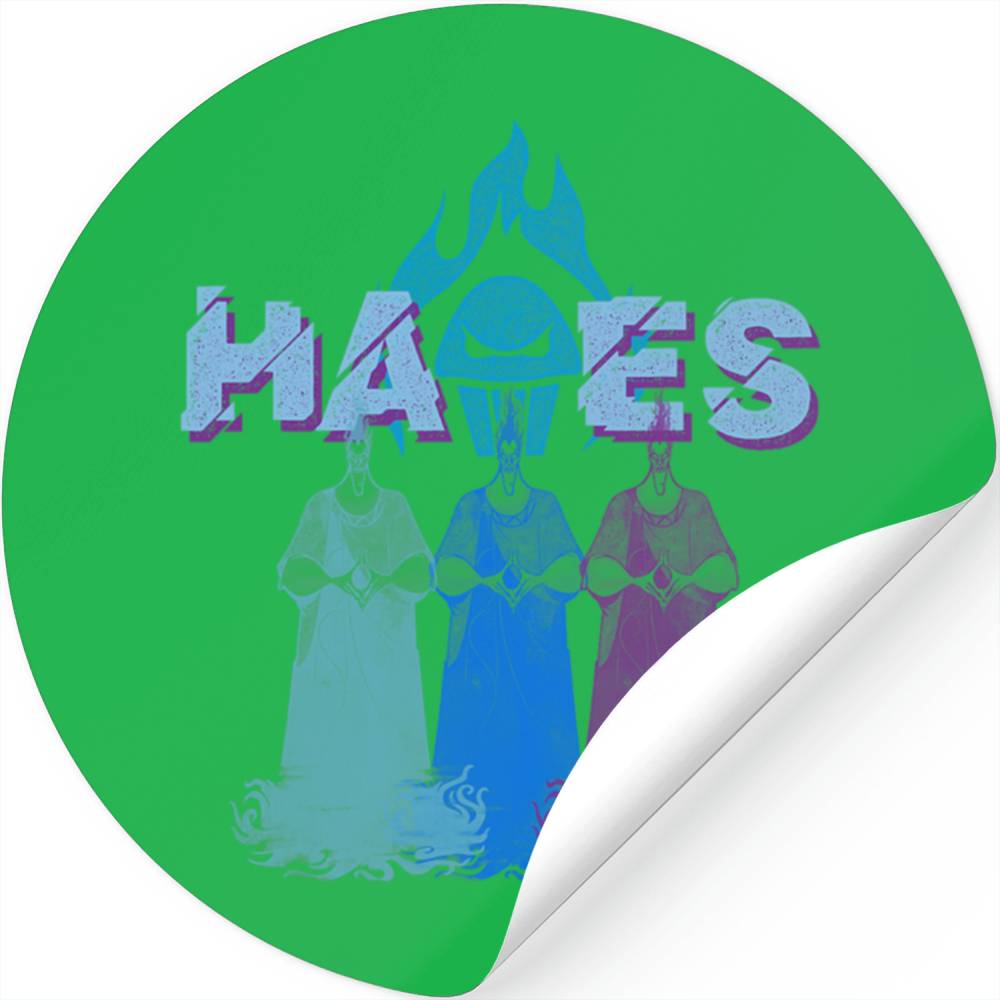 Disney Villains Hades Multicolor Evil Shot Distressed Stickers
