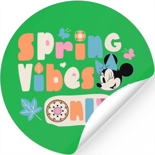 Disney Minnie Mouse Spring Vibes Only Springtime Stickers